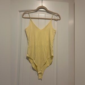 Yellow body suit tank top